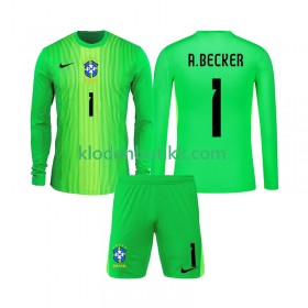 Brasil Alisson Becker 1 Keeper Barn Hjemme Fotballdrakt 2026 Langermet